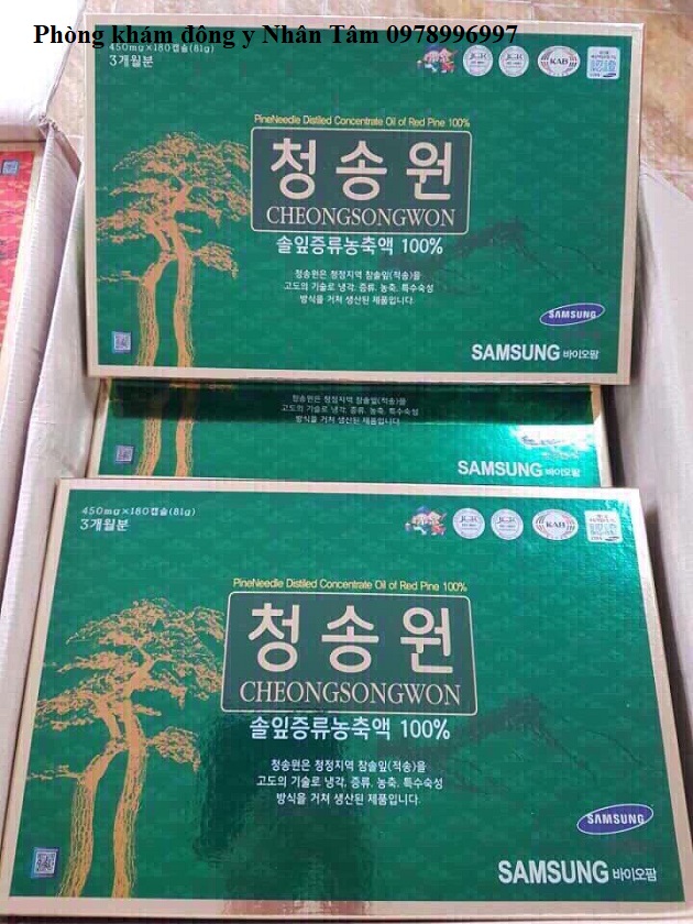 Tinh dầu thông đỏ Cheongsongwon hộp xanh Hàn Quốc 
